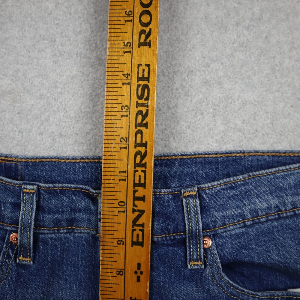 Levi's 511 Denim Shorts Mens 34 Slim Fit Cut Off Raw Hem Blue Jean Shorts - Picture 12 of 12